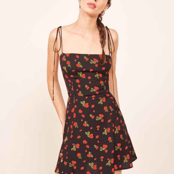 reformation strawberry dress